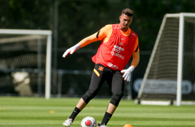 Goleiro Ivan na reapresentao do Corinthians no CT