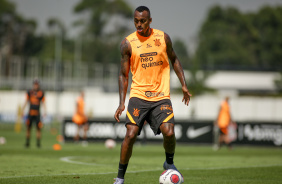 Raul Gustavo no treino do Corinthians, no CT Joaquim Grava