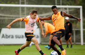 Piton e Jô em treino preparatório para a Libertadores