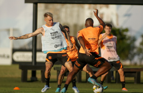 Rger Guedes durante treino do Corinthians