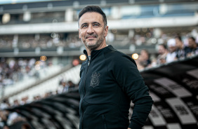 Vtor Pereira durante a vitria do Corinthians contra o Fortaleza na Neo Qumica Arena