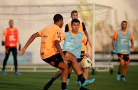 Roni, Adson e Jnior Moraes finalizam treino antes de enfrentar a Portuguesa