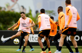 Giuliano, Breno Bidon, Victor Cantillo, Roni e Xavier, no treino de hoje