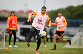 Joo Pedro em ao no treinamento de hoje