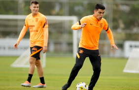 Lucas Piton e Roni em ao no treino de hoje