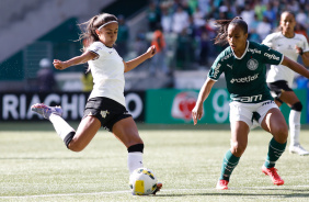 Diany durante a partida entre Corinthians e Palmeiras pelo Brasileiro Feminino