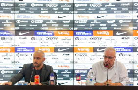 Alessandro Nunes e Roberto de Andrade durante entrevista coletiva