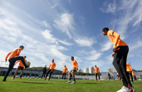 Roni, Lucas Piton, Luan e Bambu em treino do Corinthians