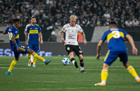 Rger Guedes em partida do Corinthians frente ao Boca Juniors pela Libertadores