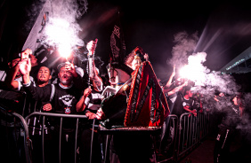 Torcida do Corinthians fez festa antes do jogo com o Boca Juniors