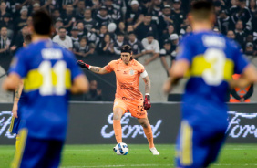 Cssio em ao durante jogo do Corinthians contra o Boca Juniors