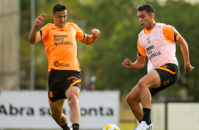 Balbuena e Giovane em treino do Corinthians de olho no Coritiba