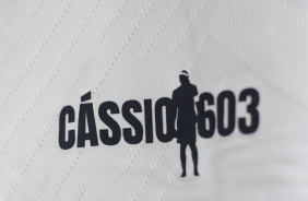 Patch utilizado na camisa em comemorao ao 603 jogos de Cssio pelo Corinthians