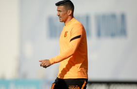 Balbuena durante ltimo treino do Corinthians antes de encarar o Palmeiras