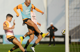 Fbio Santos em ltimo treino do Corinthians antes de encarar o Palmeiras