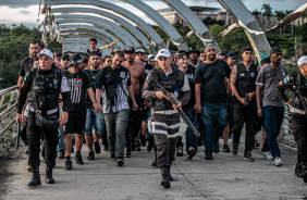 Chegada da torcida do Corinthians ao estdio