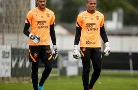 Allan Gobetti e Wesley durante atividade no CT