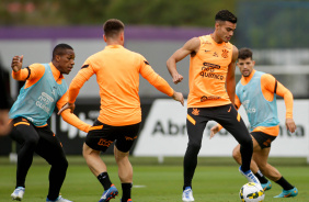 Xavier, Ramiro, Fausto Vera e Rafael Ramos durante atividade no CT