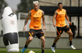 Rger Guedes durante treino do Corinthians antes de Majestoso