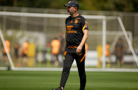 Vtor Pereira durante treino do Corinthians para Majestoso