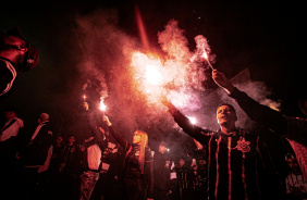 Torcida do Corinthians fez festa antes do jogo