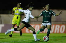Paulinha em jogo do Corinthians contra o Palmeiras pelo Paulisto Feminino
