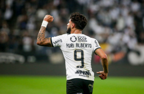 Yuri Alberto celebrando aps anotar o gol na partida contra o Cuiab
