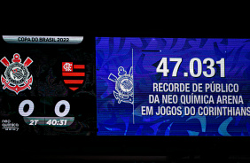 Final da Copa do Brasil bateu recorde de pblico de jogos do Corinthians na Neo Qumica Arena