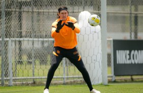 Cssio em treino do Corinthians antes de enfrentar o Gois pelo Brasileiro