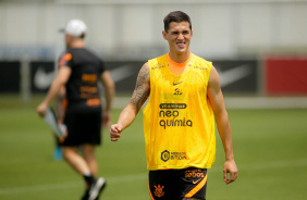 Mateus Vital em treino do Corinthians antes de enfrentar o Gois pelo Brasileiro