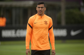 Balbuena no treino do Corinthians