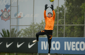 Cssio no treino do Corinthians