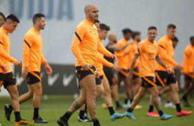 Fbio Santos no treino do Corinthians