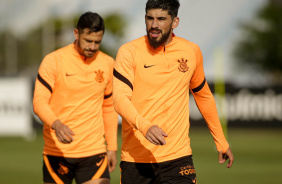 Bruno Mndez trabalha em treinamento do Corinthians