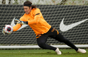 Cssio durante treino do Corinthians