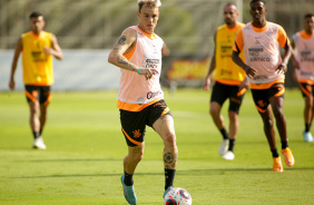 Rger Guedes durante treino do Corinthians