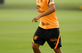 Romero em ao durante treino do Corinthians