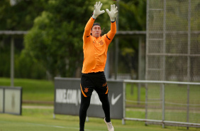 Cssio durante treino do Corinthians