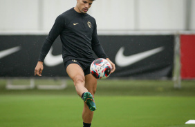 Rafael Ramos em ao no treino do Corinthians quatro dias antes de estreia no Paulista