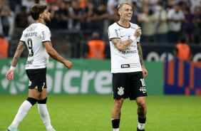 Rger Guedes deu nmeros finais ao jogo entre Corinthians e gua Santa