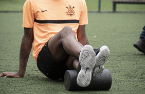 Al Teixeira, jogador que foi promovido ao time principal de futsal, em atividade da pr-temporada