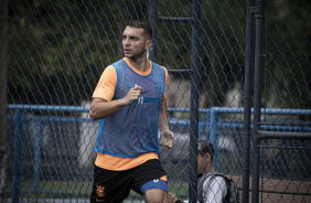 Canabarro durante treinamento da pr-temporada do time de futsal no Parque So Jorge