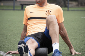 Canabarro em atividade que antecede o treino da pr-temporada em si