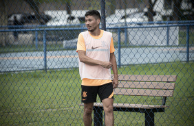 Daniel Japons, novo contratado do futsal, durante atividade no Parque So Jorge