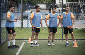 Levy, Sinsio, Gugu Flores e Canabarro durante pr-temporada da equipe de futsal