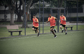 Luis Felipe e Al Teixeira fazendo trabalho fsico antes da pr-temporada iniciar de fato