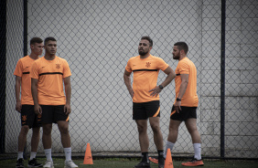 Vandesson, Lucas Oliveira, Thalisson e Sodr durante pr-temporada do time de futsal