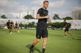 Rger Guedes durante ltimo treino do Corinthians antes de encarar o So Bernardo