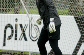 Cssio em ao durante treino do Corinthians