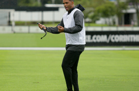 Fernando Lzaro durante treino do Corinthians